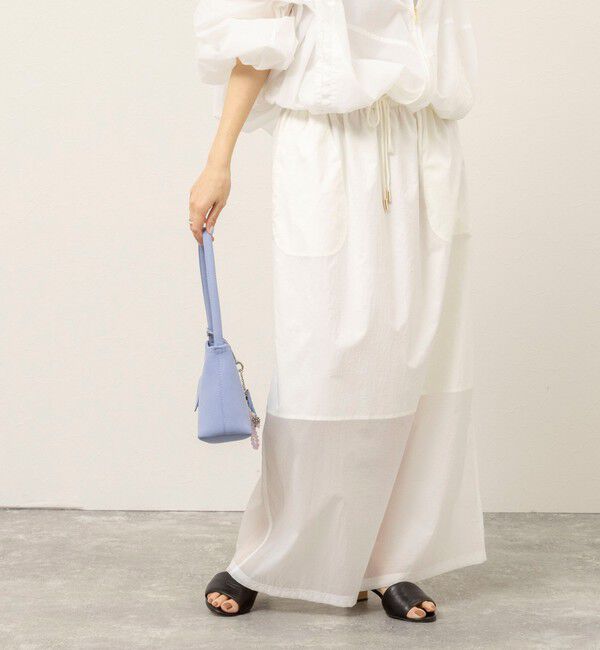 MAQWEL「《セットアップ対応》【MAQWEL/マクウェル】ウォッシャブルシアースカート」|スカート|オフホワイト