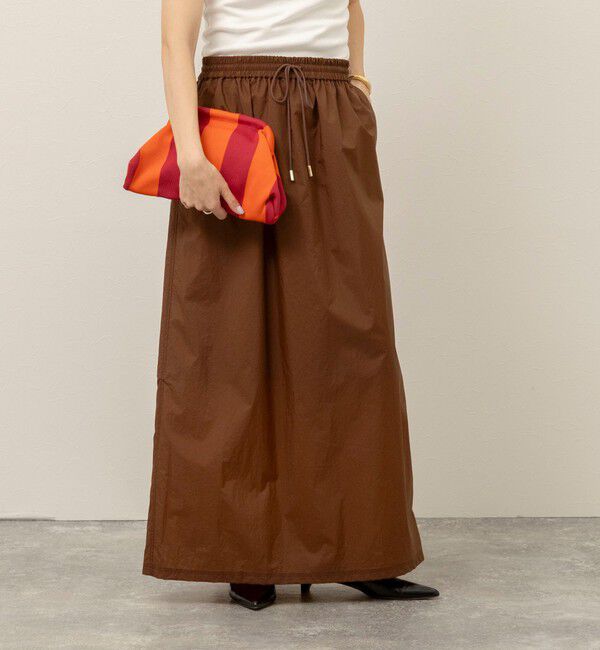 MAQWEL「《セットアップ対応》【MAQWEL/マクウェル】ウォッシャブルシアースカート」|スカート|