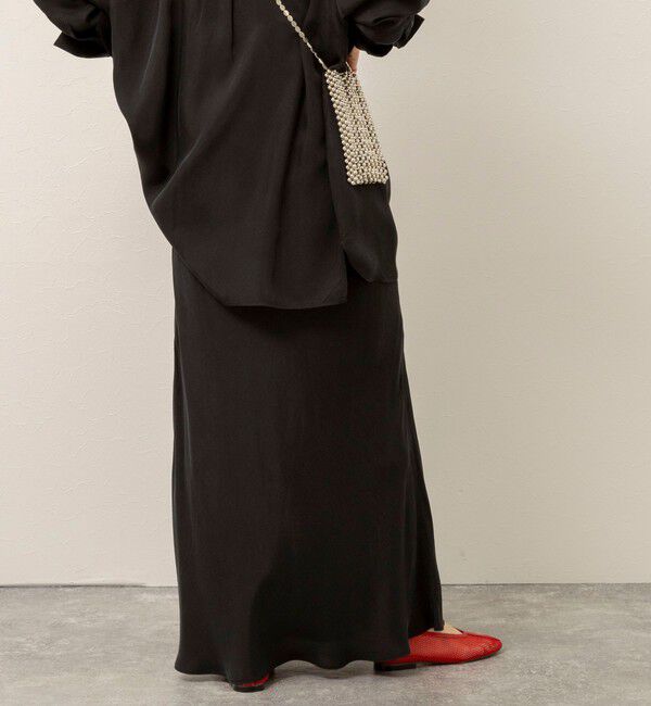 MAQWEL「《セットアップ対応》【MAQWEL/マクウェル】ウォッシャブルサテンスカート」|スカート|