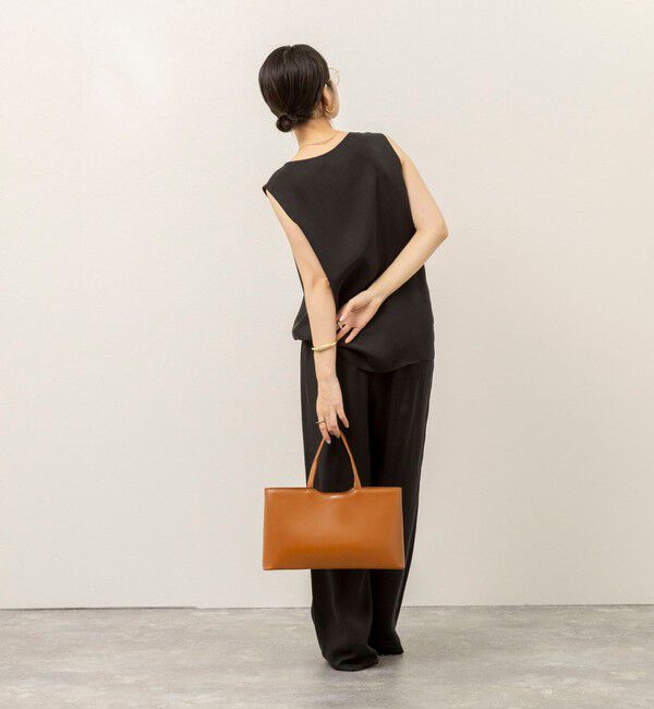 MAQWEL「《セットアップ対応》【MAQWEL/マクウェル】ウォッシャブルサテンノースリーブ」|シャツ・ブラウス|