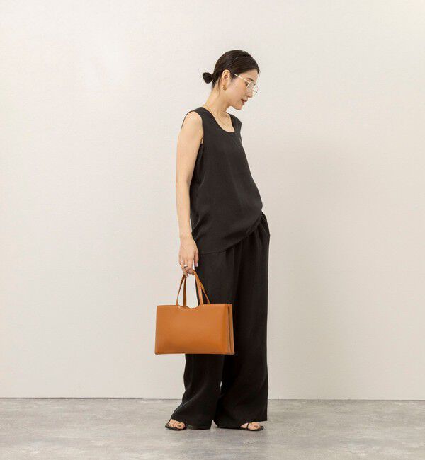 MAQWEL「《セットアップ対応》【MAQWEL/マクウェル】ウォッシャブルサテンノースリーブ」|シャツ・ブラウス|