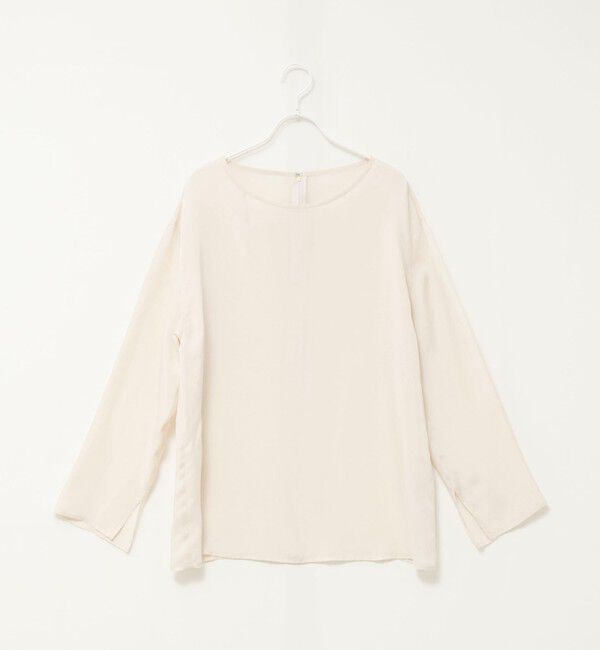 MAQWEL「《セットアップ対応》【MAQWEL/マクウェル】ウォッシャブルサテンTブラウス」|シャツ・ブラウス|