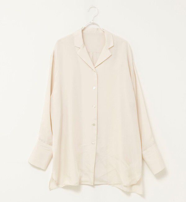 MAQWEL「《セットアップ対応》【MAQWEL/マクウェル】ウォッシャブルサテンシャツ」|シャツ・ブラウス|