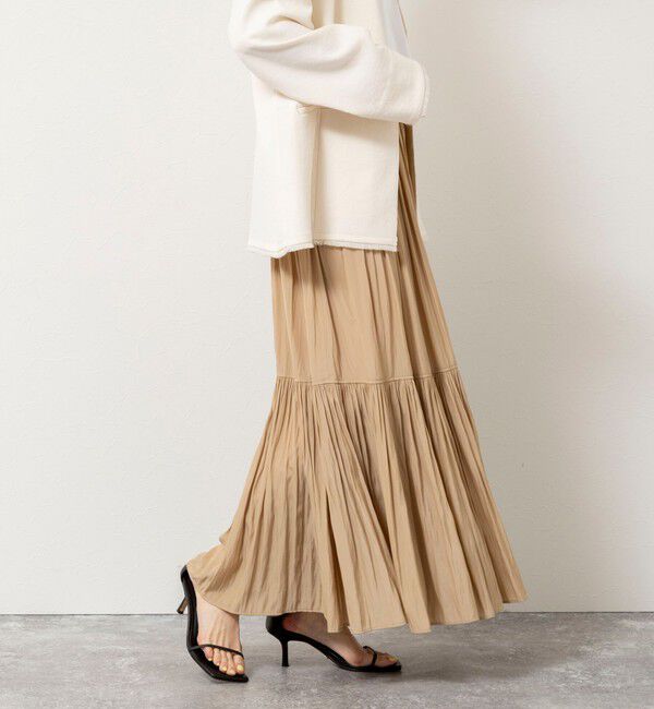 NOLLEY'S「ウォッシャブルカッセンギャザーマキシスカート」|フレア|