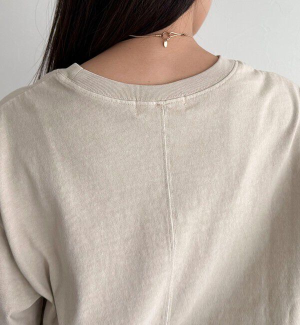 fredy emue「ピグメント刺繍クロップドTシャツ」|Tシャツ・カットソー|