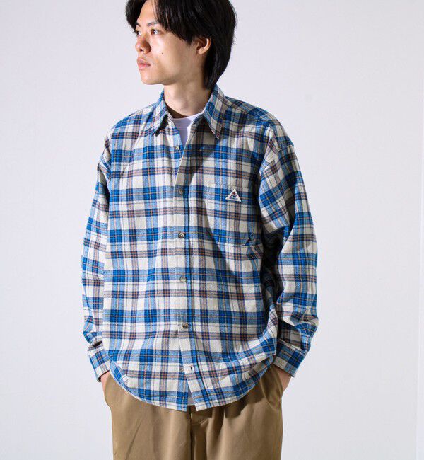 GLOSTER「【GEVACO/ゲバコ】裾ストレートカット ネルシャツ」|シャツ・ブラウス|