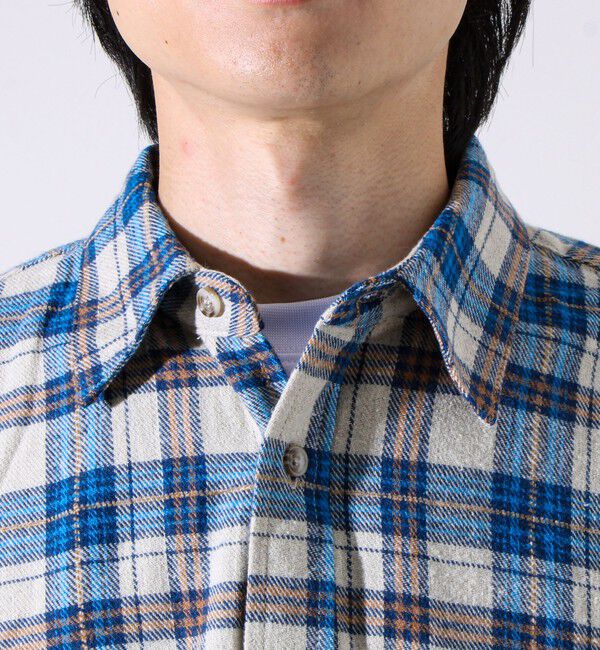 GLOSTER「【GEVACO/ゲバコ】裾ストレートカット ネルシャツ」|シャツ・ブラウス|