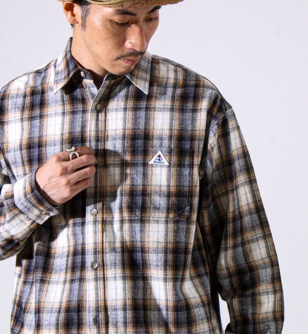 GLOSTER「【GEVACO/ゲバコ】裾ストレートカット ネルシャツ」|シャツ・ブラウス|