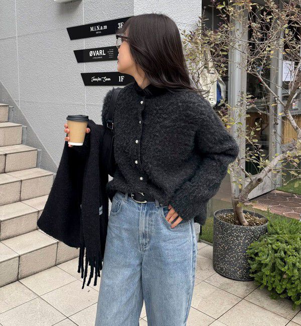 fredy emue「ふわふわ起毛ニットカーディガン」|カーディガン|