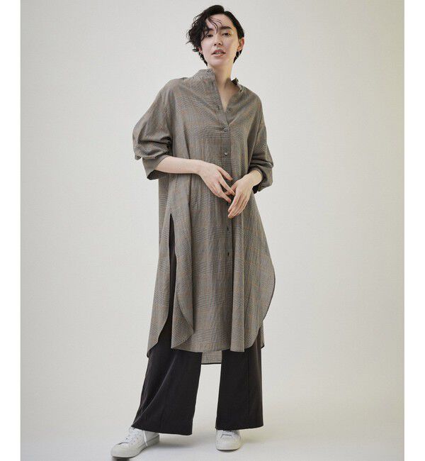 SALON adam et rope'「【NIPPON CULTURE】【洗える】コットンワッシャーローンロングシャツ」|シャツ・ブラウス|クロサブ