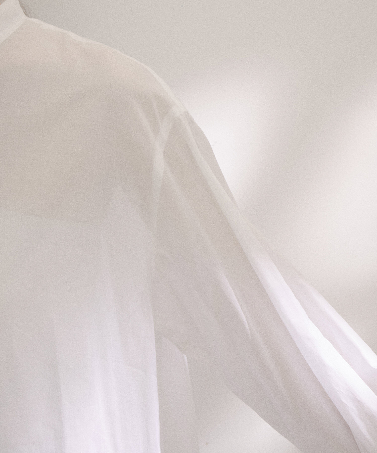 SALON adam et rope'「【NIPPON CULTURE】【洗える】コットンワッシャーローンロングシャツ」|シャツ・ブラウス|