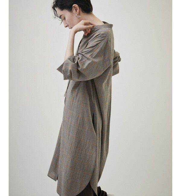 SALON adam et rope'「【NIPPON CULTURE】【洗える】コットンワッシャーローンロングシャツ」|シャツ・ブラウス|