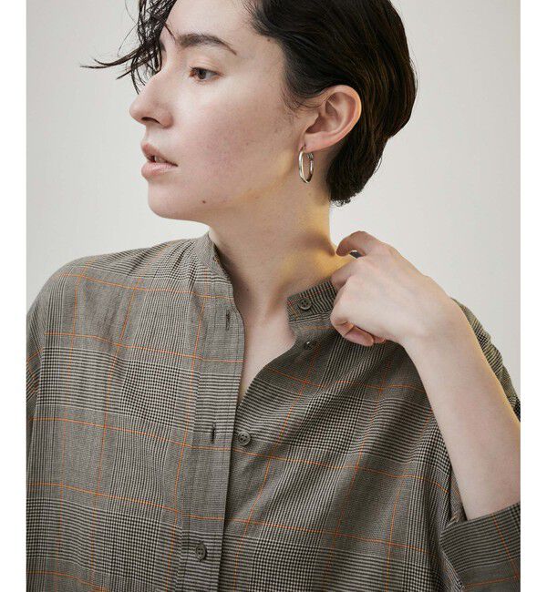 SALON adam et rope'「【NIPPON CULTURE】【洗える】コットンワッシャーローンロングシャツ」|シャツ・ブラウス|