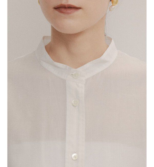 SALON adam et rope'「【NIPPON CULTURE】【洗える】コットンワッシャーローンロングシャツ」|シャツ・ブラウス|