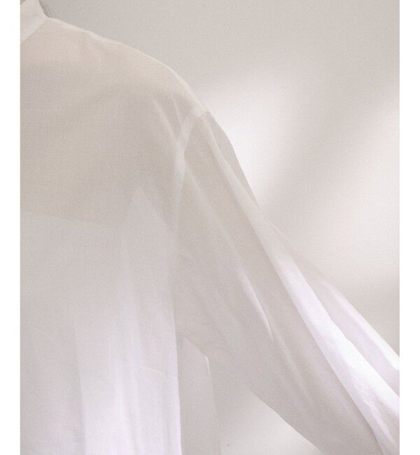 SALON adam et rope'「【NIPPON CULTURE】【洗える】コットンワッシャーローンロングシャツ」|シャツ・ブラウス|