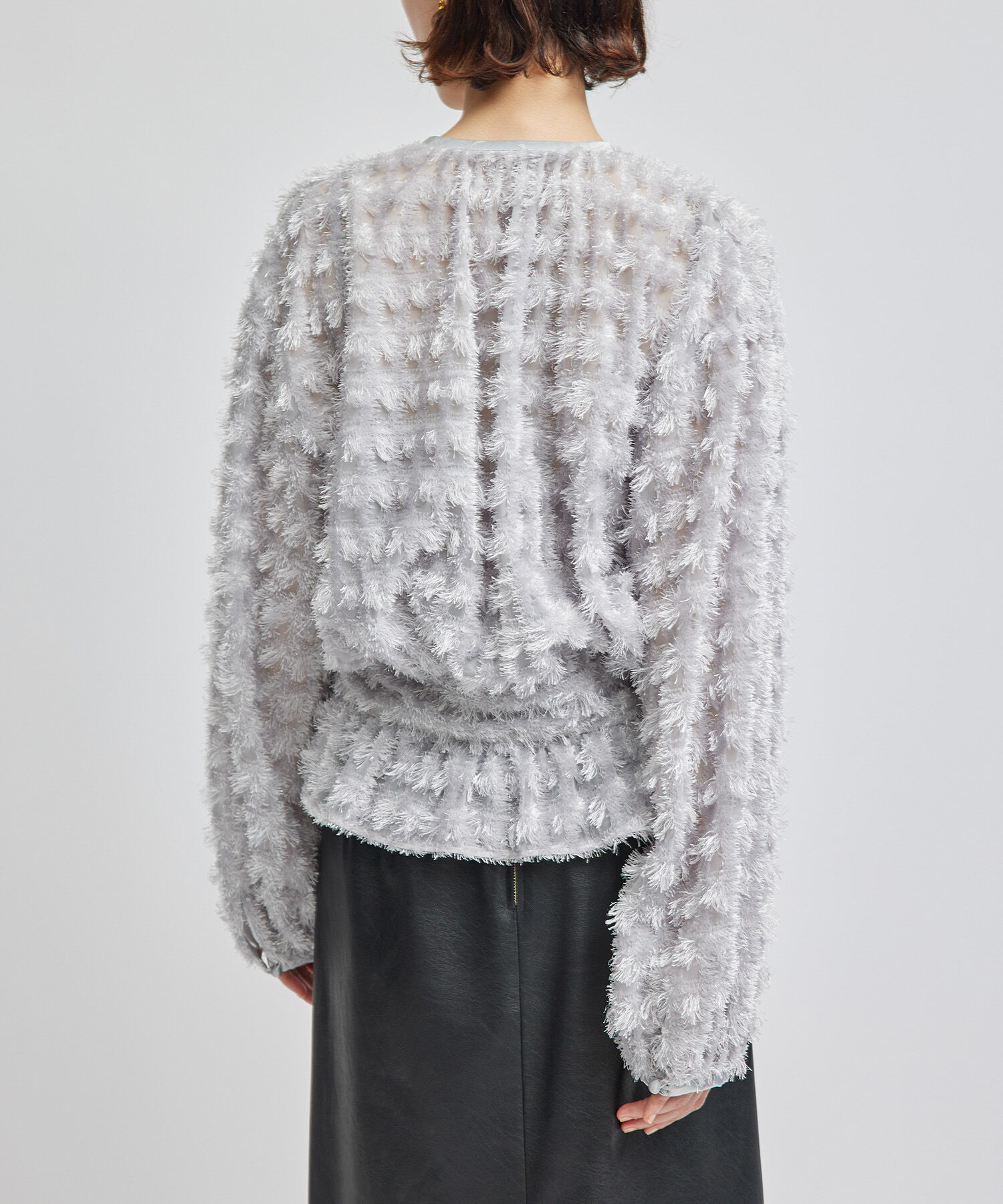 ROPE「シアーフリンジデザインブラウス」|シャツ・ブラウス|