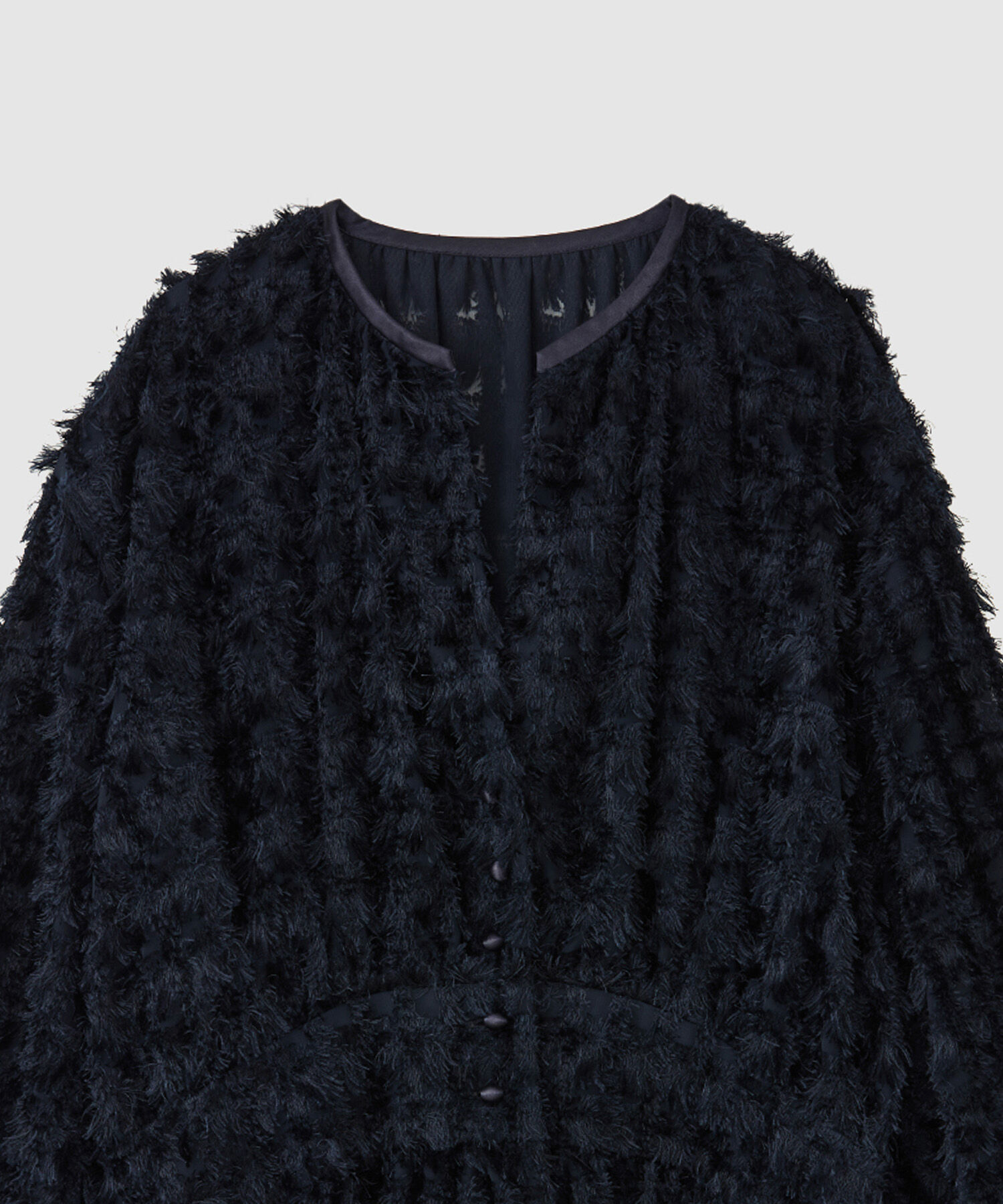 ROPE「シアーフリンジデザインブラウス」|シャツ・ブラウス|