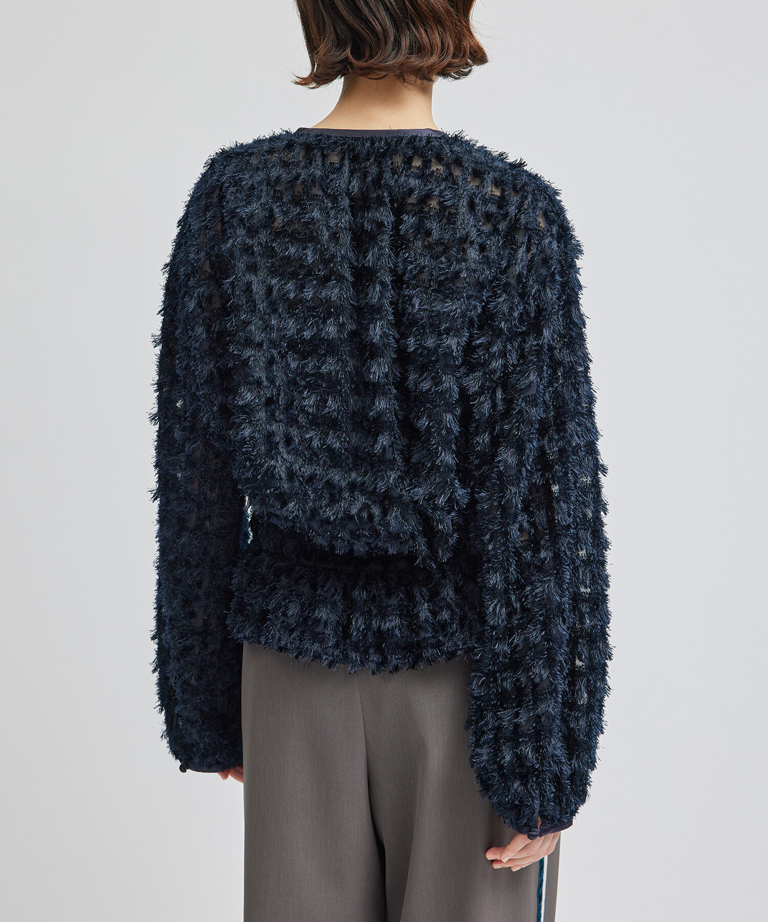 ROPE「シアーフリンジデザインブラウス」|シャツ・ブラウス|