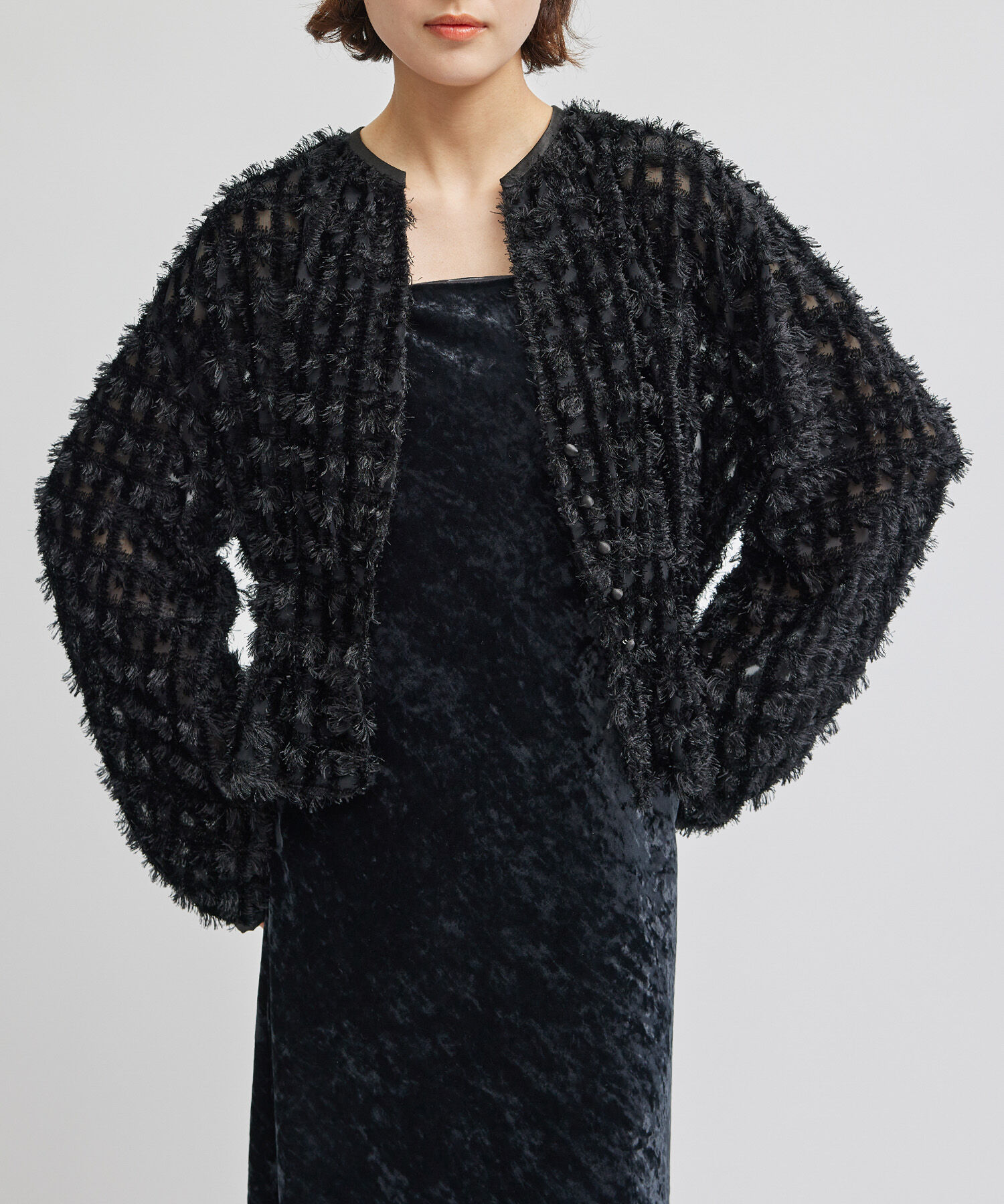 ROPE「シアーフリンジデザインブラウス」|シャツ・ブラウス|