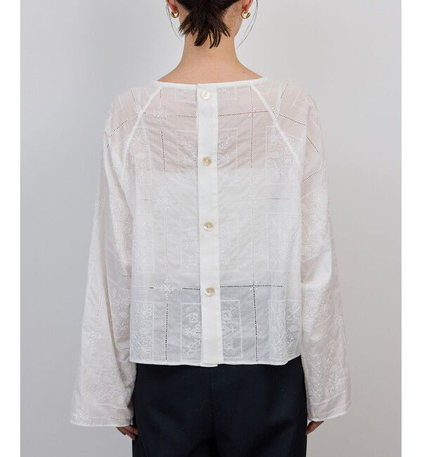 ROPE「コットンエンブロイダリーレース刺繍ブラウス」|シャツ・ブラウス|