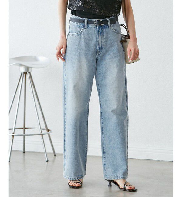 Rope&rsquo;Picnic「【emur/エミュール】ワイドストレートデニムパンツ」|デニム|