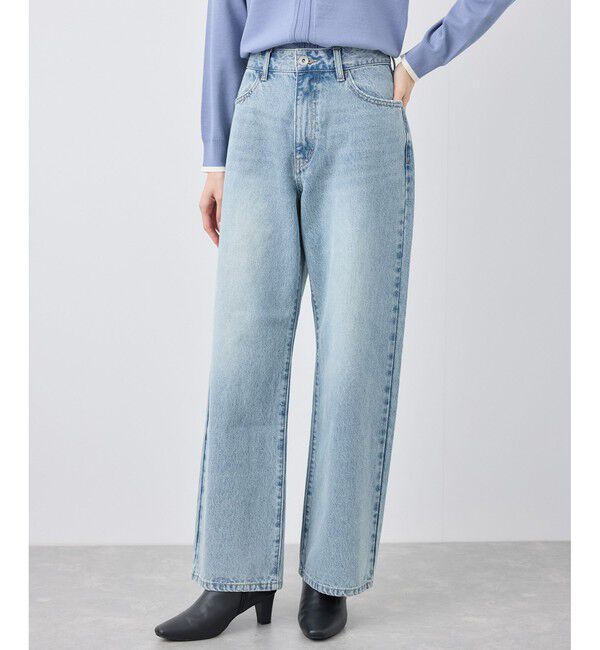 Rope&rsquo;Picnic「【emur/エミュール】ワイドストレートデニムパンツ」|デニム|