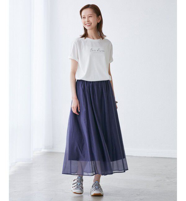 Rope&rsquo;Picnic「エアリーシアーギャザーロングスカート」|スカート|