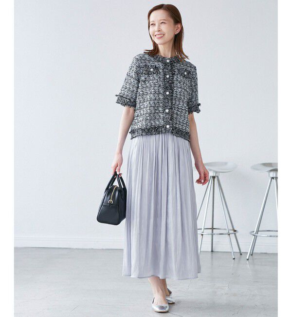 Rope&rsquo;Picnic「シャイニーリラックスプリーツスカート」|スカート|