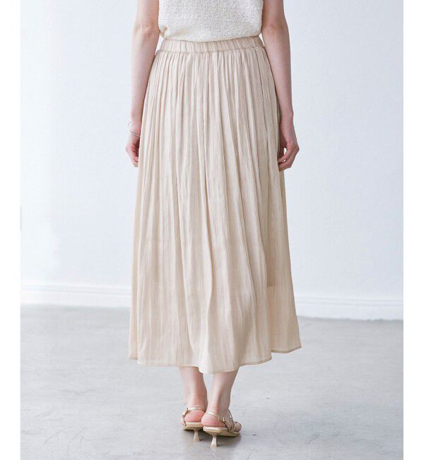Rope&rsquo;Picnic「シャイニーリラックスプリーツスカート」|スカート|