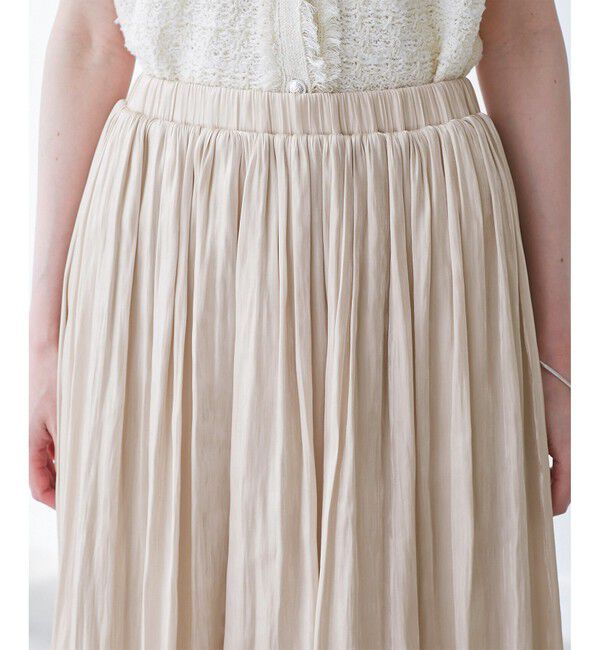 Rope&rsquo;Picnic「シャイニーリラックスプリーツスカート」|スカート|
