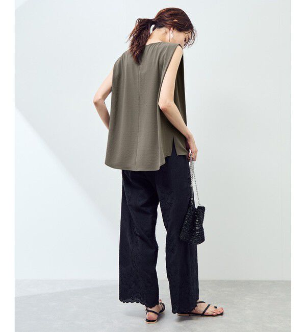 Rope&rsquo;Picnic「ジョーゼット肩タックブラウス/セットアップ対応」|シャツ・ブラウス|