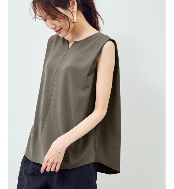 Rope&rsquo;Picnic「ジョーゼット肩タックブラウス/セットアップ対応」|シャツ・ブラウス|