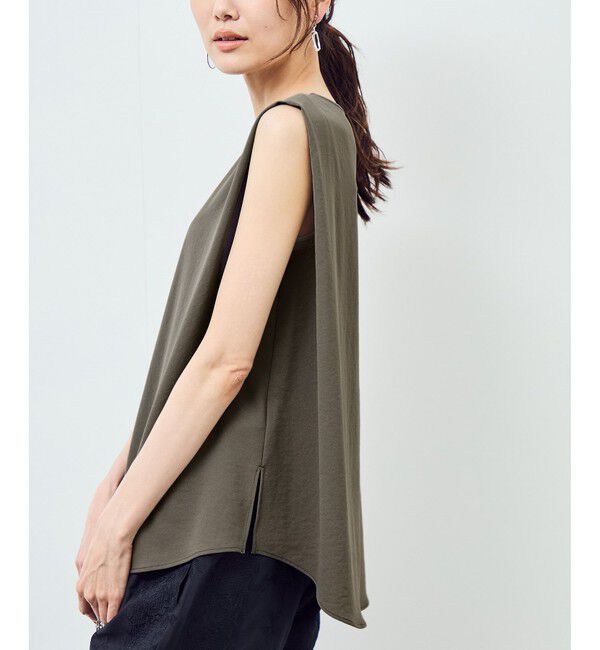 Rope&rsquo;Picnic「ジョーゼット肩タックブラウス/セットアップ対応」|シャツ・ブラウス|