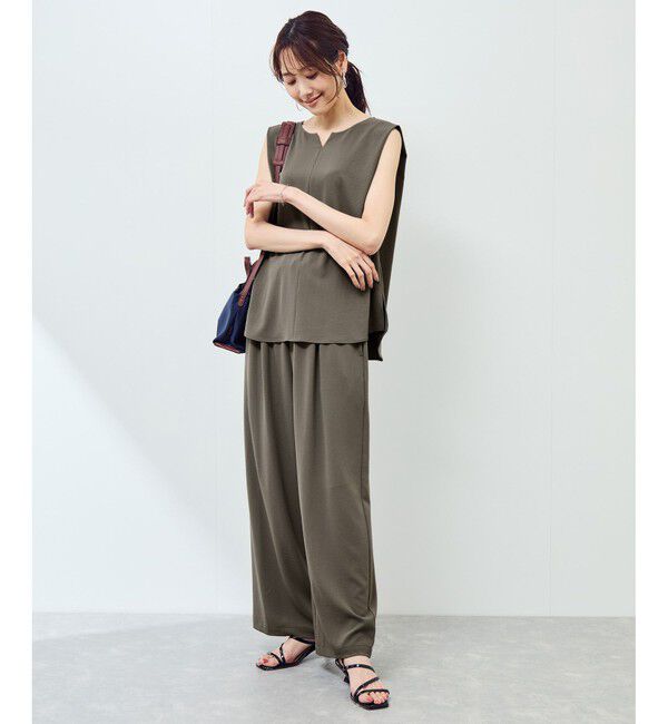 Rope&rsquo;Picnic「ジョーゼット肩タックブラウス/セットアップ対応」|シャツ・ブラウス|