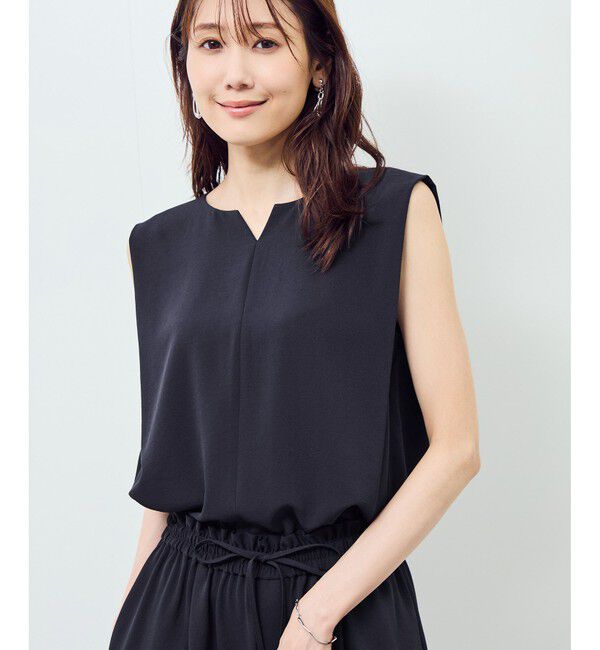 Rope&rsquo;Picnic「ジョーゼット肩タックブラウス/セットアップ対応」|シャツ・ブラウス|