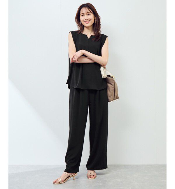 Rope&rsquo;Picnic「ジョーゼット肩タックブラウス/セットアップ対応」|シャツ・ブラウス|