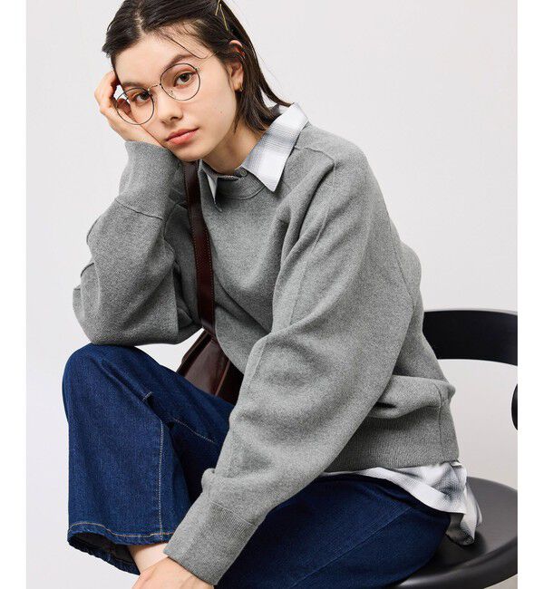 Rope&rsquo;Picnic「スウェットライクニットプルオーバー」|ニット・セーター|