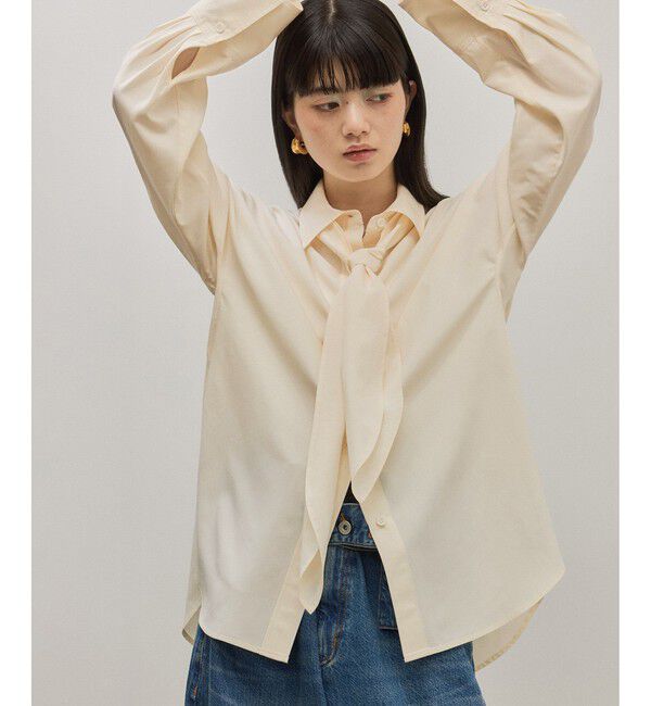 ADAM ET ROPE'「【サステナブル】ボウタイシャツ」|シャツ・ブラウス|キナリ(16)