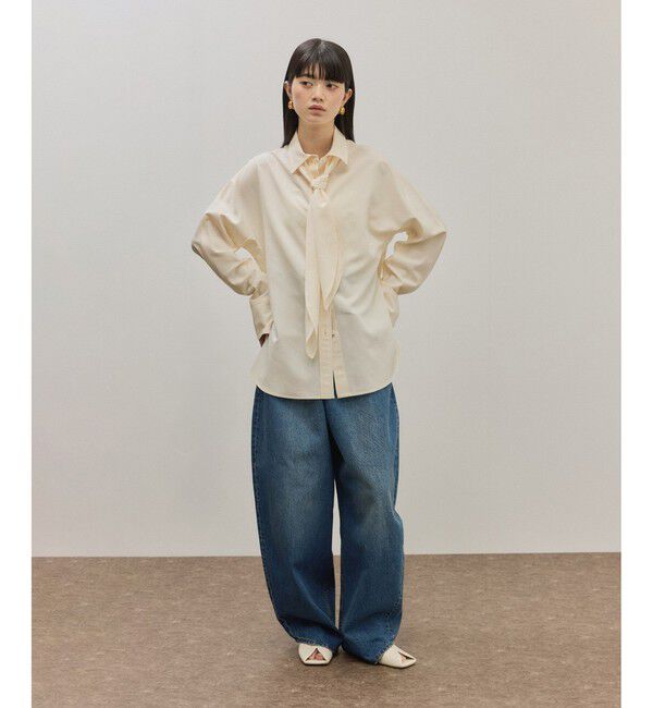 ADAM ET ROPE'「【サステナブル】ボウタイシャツ」|シャツ・ブラウス|