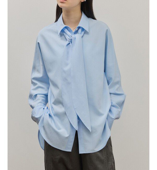 ADAM ET ROPE'「【サステナブル】ボウタイシャツ」|シャツ・ブラウス|