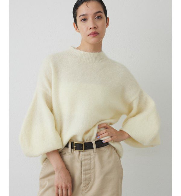 THE PAUSE「【THE PAUSE】バレルスリーブニット」|ニット・セーター|イエロー