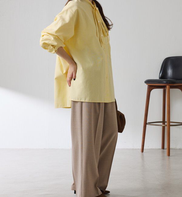  「ナローボウタイオーバーシャツ」|シャツ・ブラウス|