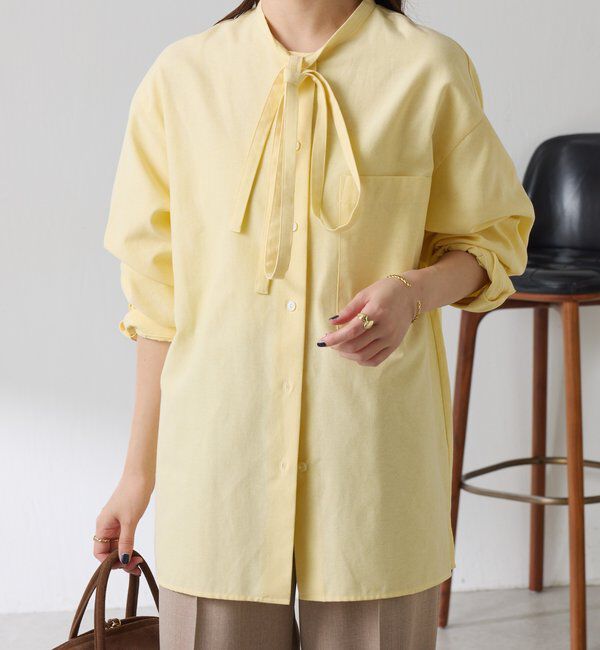  「ナローボウタイオーバーシャツ」|シャツ・ブラウス|