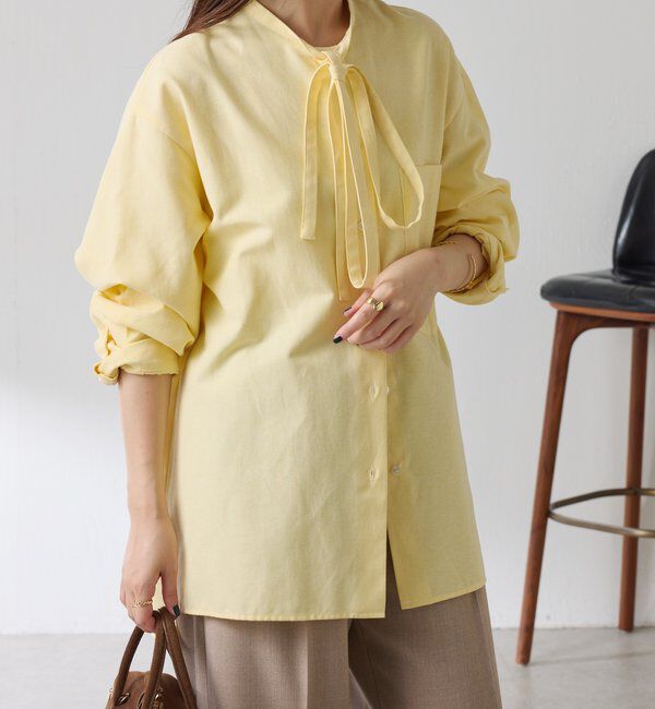  「ナローボウタイオーバーシャツ」|シャツ・ブラウス|