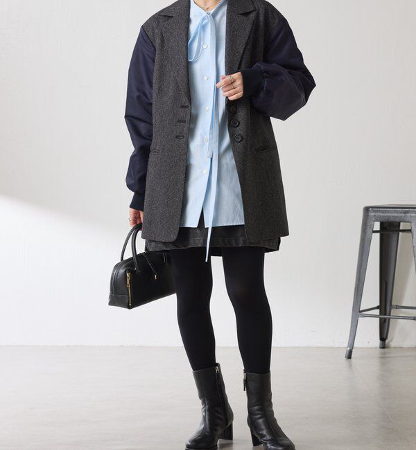  「ナローボウタイオーバーシャツ」|シャツ・ブラウス|