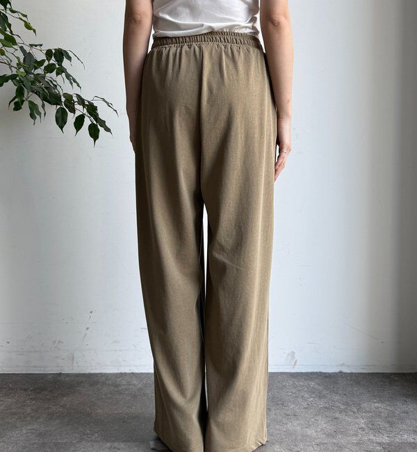  「ビンテージ風タックワイドドロストパンツ」|チノ|