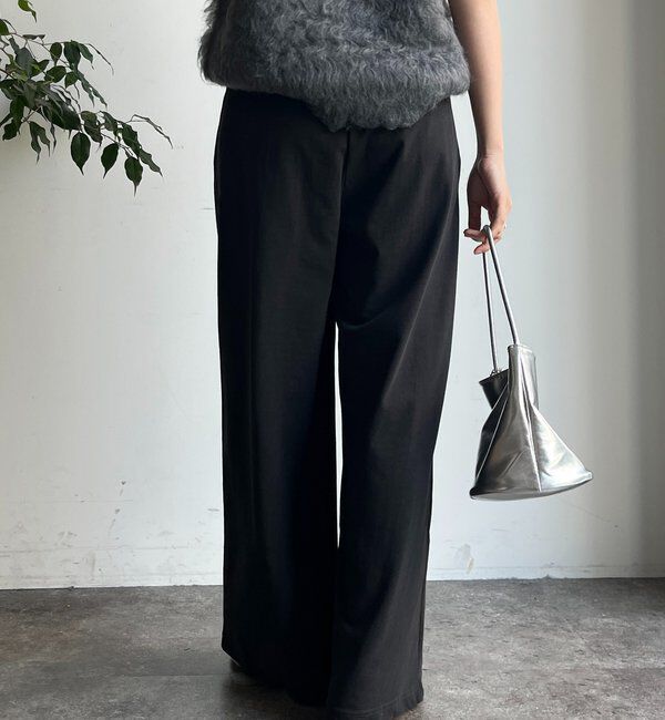  「ビンテージ風タックワイドドロストパンツ」|チノ|