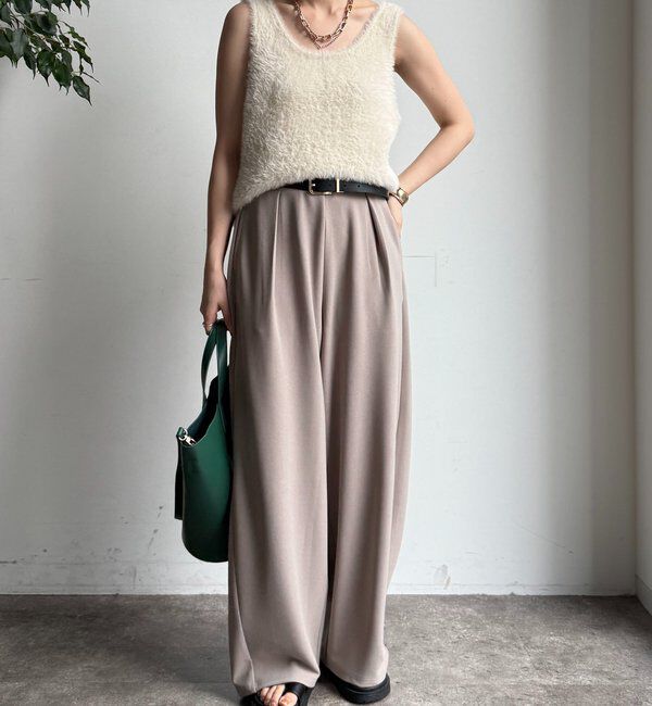  「カットジョーゼットバレルパンツ」|チノ|