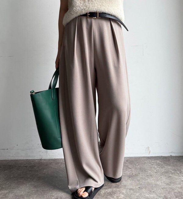  「カットジョーゼットバレルパンツ」|チノ|