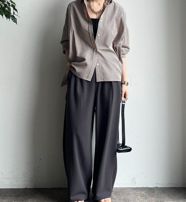  「カットジョーゼットバレルパンツ」|チノ|
